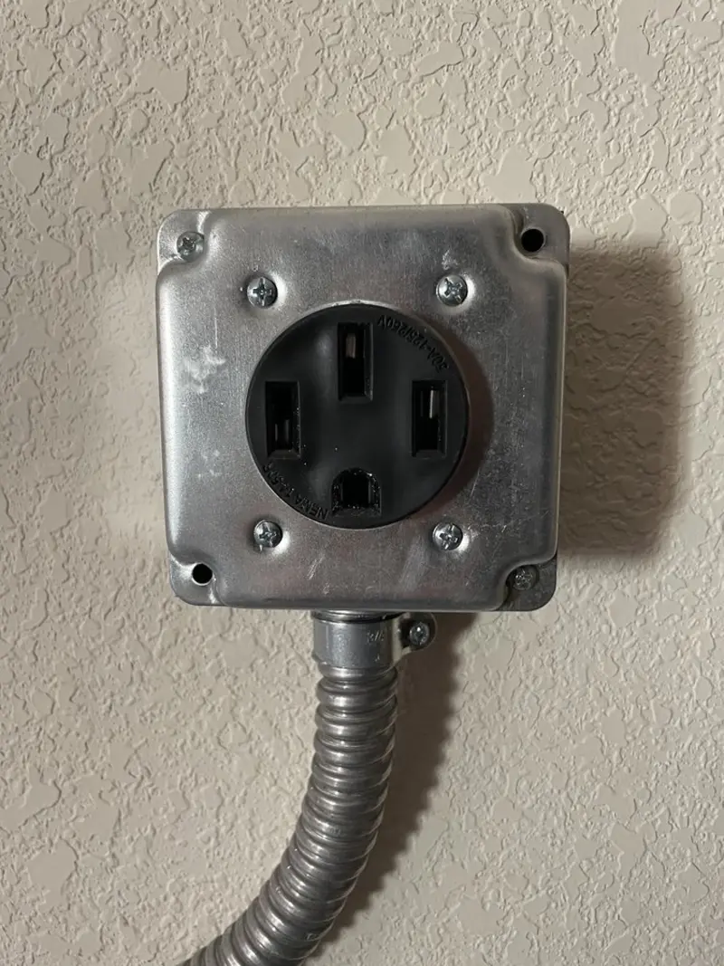 NEMA 14-50 outlet installed for Smart Home Electrical in Midway